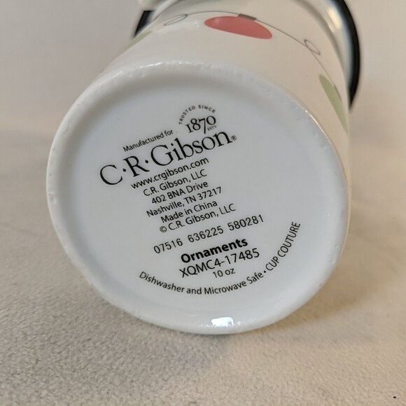 C.R. Gibson Santa Dog Christmas Travel Mug Ceramic Lid Ornaments 10 oz Tumbler - Picture 4 of 10